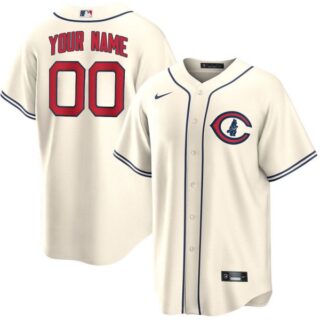 Men's Cool Base Chicago Cubs Custom 2022 Field of Dreams Cream Stitched Jersey With Name