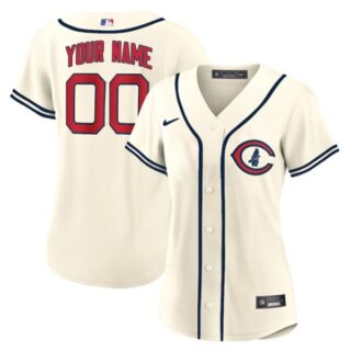 Women's Chicago Cubs Custom 2022 Field of Dreams Cream Stitched Jersey With Name