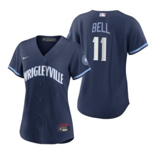Women Chicago Cubs George Bell City Connect Wrigleyville Jersey Navy Stitched