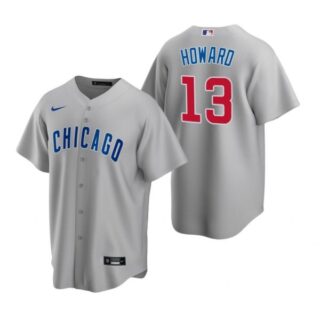Men's Ed Howard Chicago Cubs Cool Base Jersey Gray