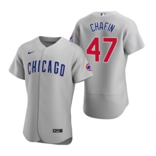 Men's Andrew Chafin Chicago Cubs Flex Base Jersey Gray