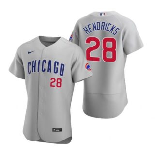 Men's Kyle Hendricks Chicago Cubs Flex Base Jersey Gray