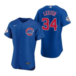 Men's Jon Lester Chicago Cubs Flex Base Jersey Royal