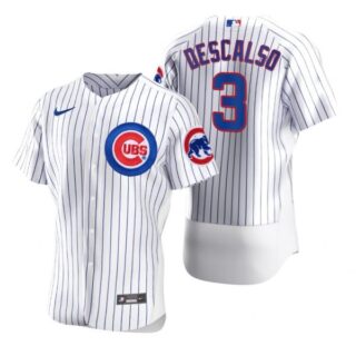 Men's Daniel Descalso Chicago Cubs Flex Base Jersey White