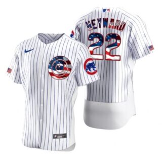 Men's Jason Heyward Chicago Cubs Flex Base Jersey White Stars