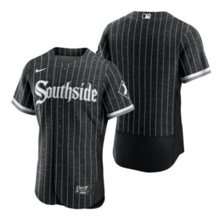 Men's Flex Base Chicago White Sox Blank 2021 City Connect Southside Jersey Black Stitched