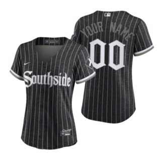 Women Chicago White Sox Custom 2021 City Connect Southside Jersey Black Stitched