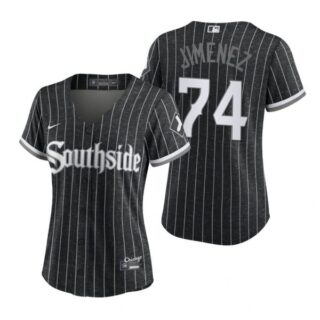 Women Chicago White Sox Eloy Jimenez 2021 City Connect Southside Jersey Black Stitched