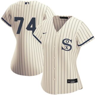 Women Chicago White Sox #74 Eloy Jimenez Field of Dreams Throwback Jersey Stitched