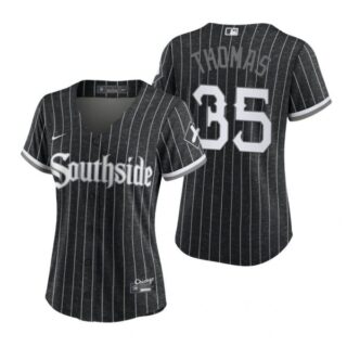 Women Chicago White Sox Frank Thomas 2021 City Connect Southside Jersey Black Stitched