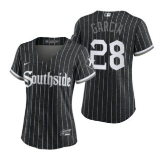 Women Chicago White Sox Leury Garcia 2021 City Connect Southside Jersey Black Stitched