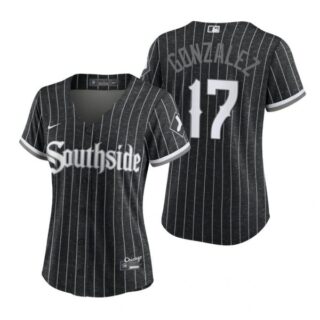 Women Chicago White Sox Luis Gonzalez 2021 City Connect Southside Jersey Black Stitched