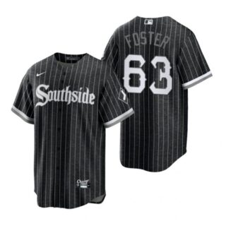 Men's Cool Base Chicago White Sox Matt Foster 2021 City Connect Southside Jersey Black Stitched