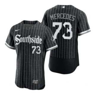 Men's Flex Base Chicago White Sox Yermin Mercedes 2021 City Connect Southside Jersey Black Stitched