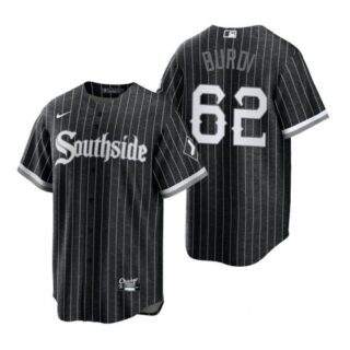 Men's Cool Base Chicago White Sox Zack Burdi 2021 City Connect Southside Jersey Black Stitched