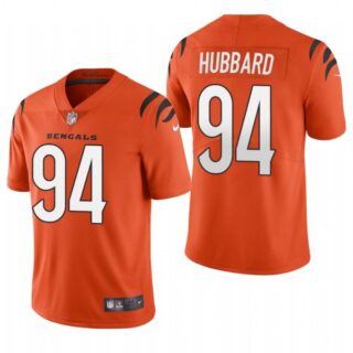 Men's #94 Sam Hubbard Cincinnati Bengals Vapor Limited Jersey Stitched 2021 Orange