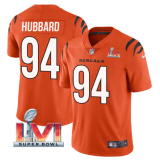 Men's Sam Hubbard Cincinnati Bengals 2022 Super Bowl LVI Vapor Limited Stitched Jersey Orange