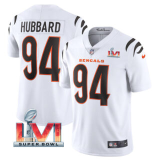 Men's Sam Hubbard Cincinnati Bengals 2022 Super Bowl LVI Vapor Limited Stitched Jersey White