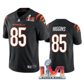 Youth Tee Higgins Cincinnati Bengals 2022 Super Bowl LVI Vapor Limited Stitched Jersey Black