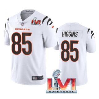 Youth Tee Higgins Cincinnati Bengals 2022 Super Bowl LVI Vapor Limited Stitched Jersey White