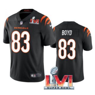 Men's Tyler Boyd Cincinnati Bengals 2022 Super Bowl LVI Vapor Limited Stitched Jersey Black
