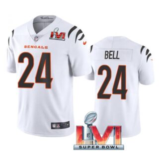 Men's Vonn Bell Cincinnati Bengals 2022 Super Bowl LVI Vapor Limited Stitched Jersey White