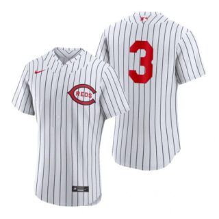 Men's Flex Base Cincinnati Reds Albert Almora Jr. 2022 Field of Dreams White Stitched Jersey