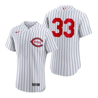 Men's Flex Base Cincinnati Reds Aramis Garcia 2022 Field of Dreams White Stitched Jersey