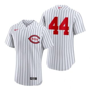 Men's Flex Base Cincinnati Reds Aristides Aquino 2022 Field of Dreams White Stitched Jersey