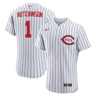 Men's Flex Base Cincinnati Reds Fred Hutchinson 2022 Field of Dreams White Stitched Jersey With Name