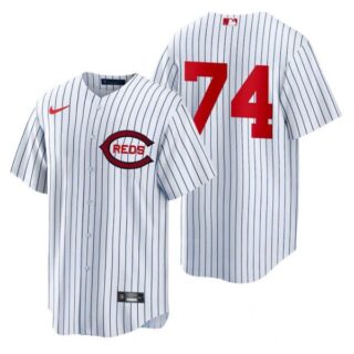 Youth Cincinnati Reds Juniel Querecuto 2022 Field of Dreams White Stitched Jersey