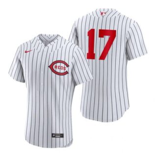 Men's Flex Base Cincinnati Reds Kyle Farmer 2022 Field of Dreams White Stitched Jersey