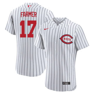 Men's Flex Base Cincinnati Reds Kyle Farmer 2022 Field of Dreams White Stitched Jersey With Name