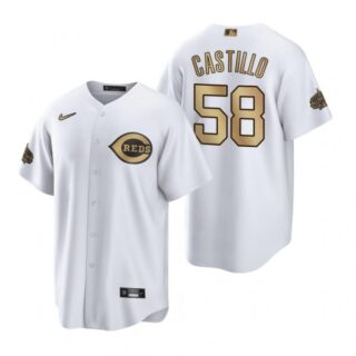 Men's Cool Base Luis Castillo Cincinnati Reds 2022 MLB All-Star Game White Stitched Jersey