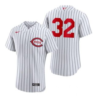 Men's Flex Base Cincinnati Reds Max Schrock 2022 Field of Dreams White Stitched Jersey