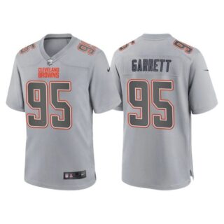 Men's Cleveland Browns Myles Garrett Gray Atmosphere Fashion Stitched Jersey