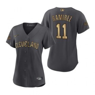 Women's Jose Ramirez Cleveland Guardians 2022 MLB All-Star Game Charcoal Black Stitched Jersey