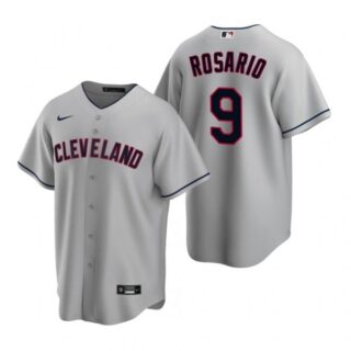 Men's Eddie Rosario Cleveland Indians Cool Base Jersey Gray