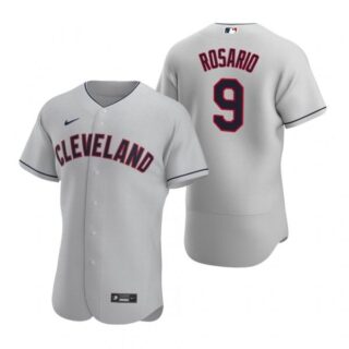 Men's Eddie Rosario Cleveland Indians Flex Base Jersey Gray
