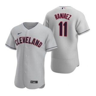 Men's Jose Ramirez Cleveland Indians Flex Base Jersey Gray