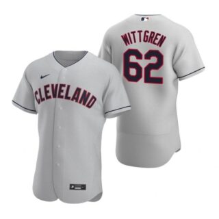 Men's Nick Wittgren Cleveland Indians Flex Base Jersey Gray