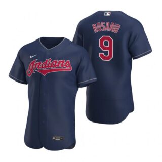 Men's Eddie Rosario Cleveland Indians Flex Base Jersey Navy Indians