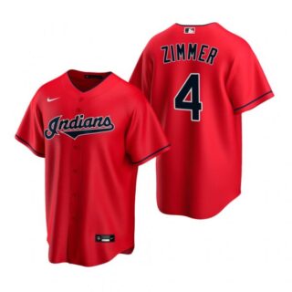 Men's Bradley Zimmer Cleveland Indians Cool Base Jersey Red