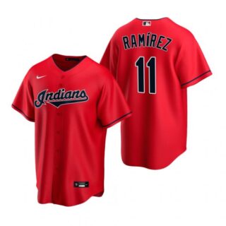 Men's Jose Ramirez Cleveland Indians Cool Base Jersey Red