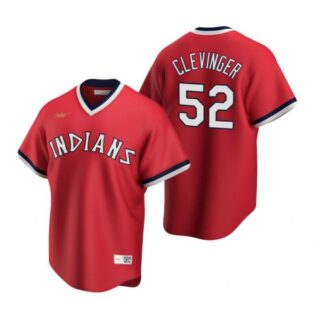 Men's Mike Clevinger Cleveland Indians Cool Base Jersey Red Cooperstown