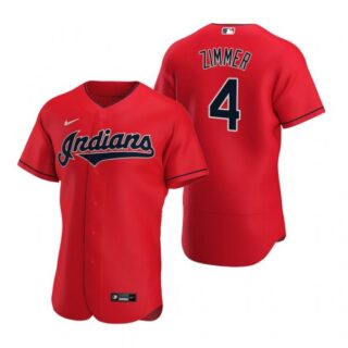 Men's Bradley Zimmer Cleveland Indians Flex Base Jersey Red