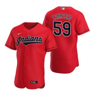 Men's Carlos Carrasco Cleveland Indians Flex Base Jersey Red