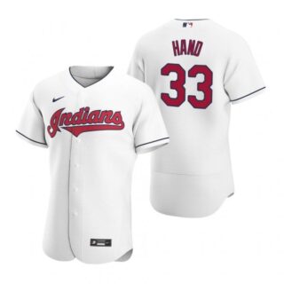 Men's Brad Hand Cleveland Indians Flex Base Jersey White