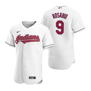 Men's Eddie Rosario Cleveland Indians Flex Base Jersey White