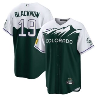 Men's Cool Base Colorado Rockies Charlie Blackmon 2022 City Connect Green Stitched Jersey